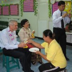 Oslava svátku Song-Ran ve vojenské psychiatrické klinice, Bangkok 2007